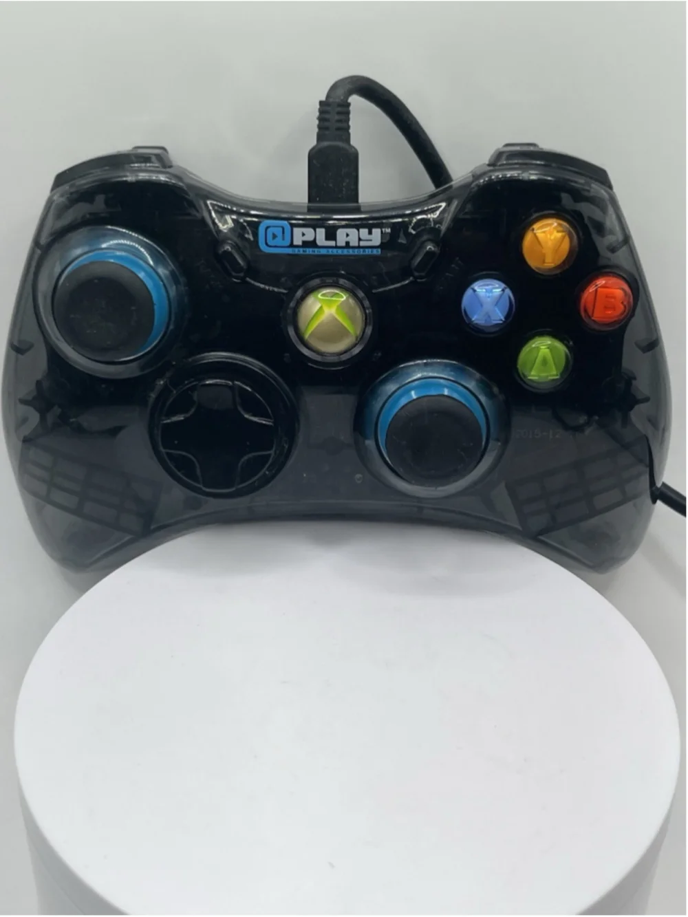 Play Gaming Wired Controller For XBOX 360 SMOKE CLEAR BLACK W/WIRE SEE ALL